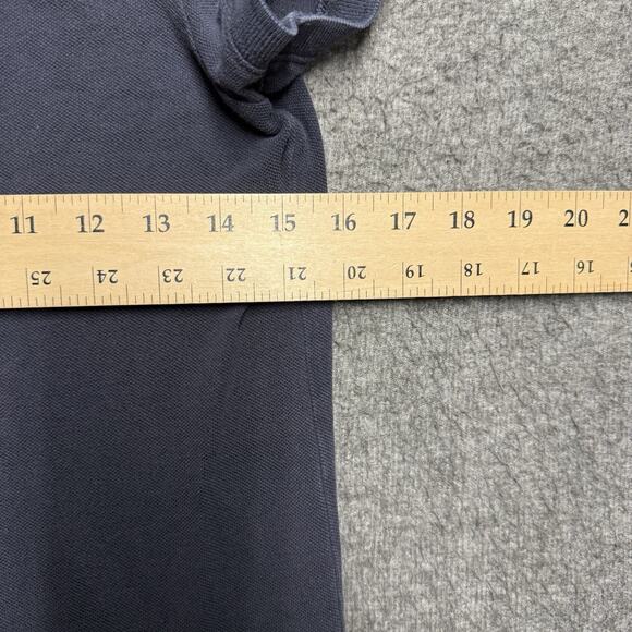 Laura Ashley Polo Shirt Dress Dress Womens Small Navy Blue Collared Maxi Vintage - Picture 5 of 7